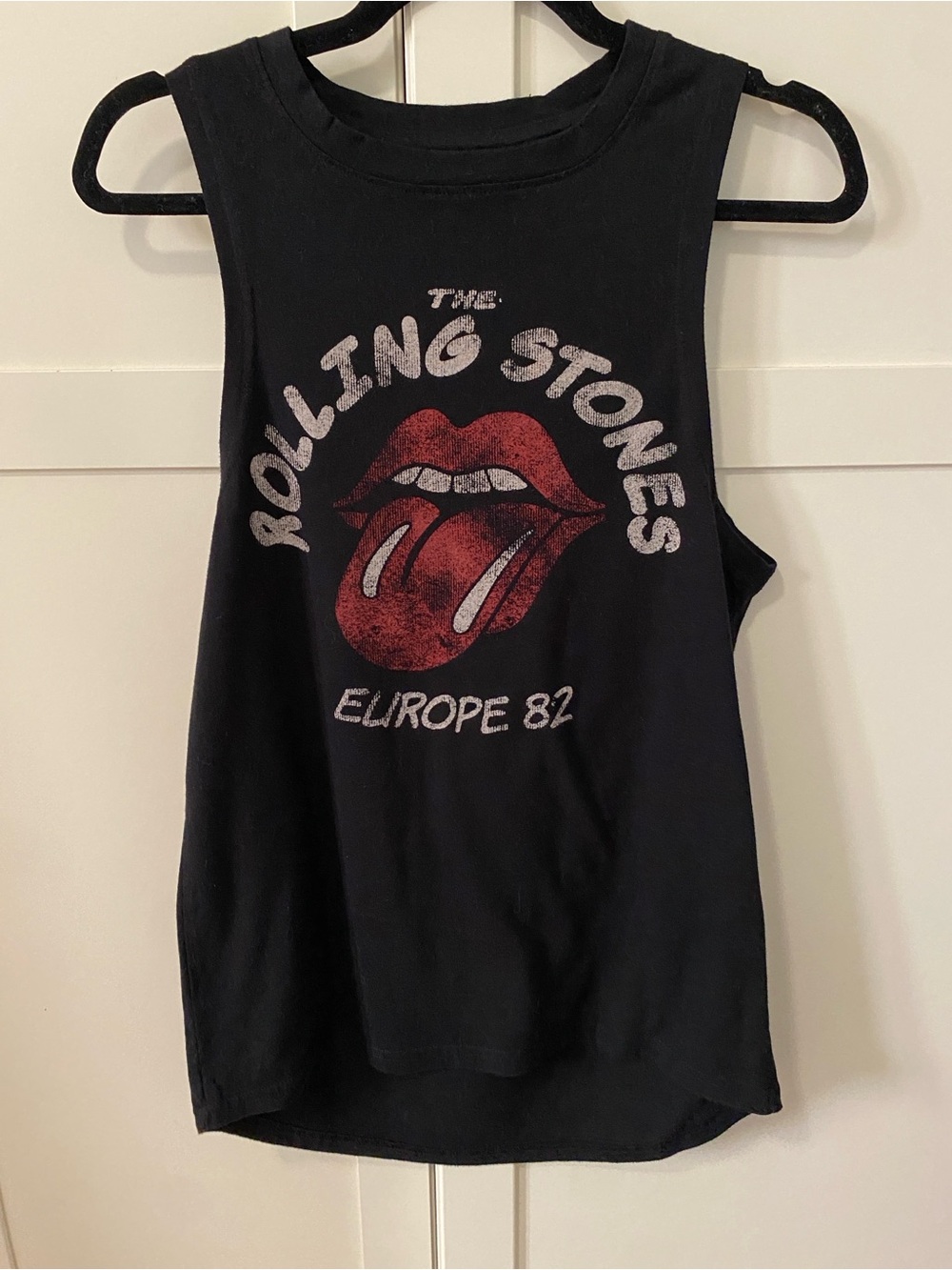 Rolling Stones Black Graphic Tank Top | Rock Band Tee | Festival Grunge | Size M